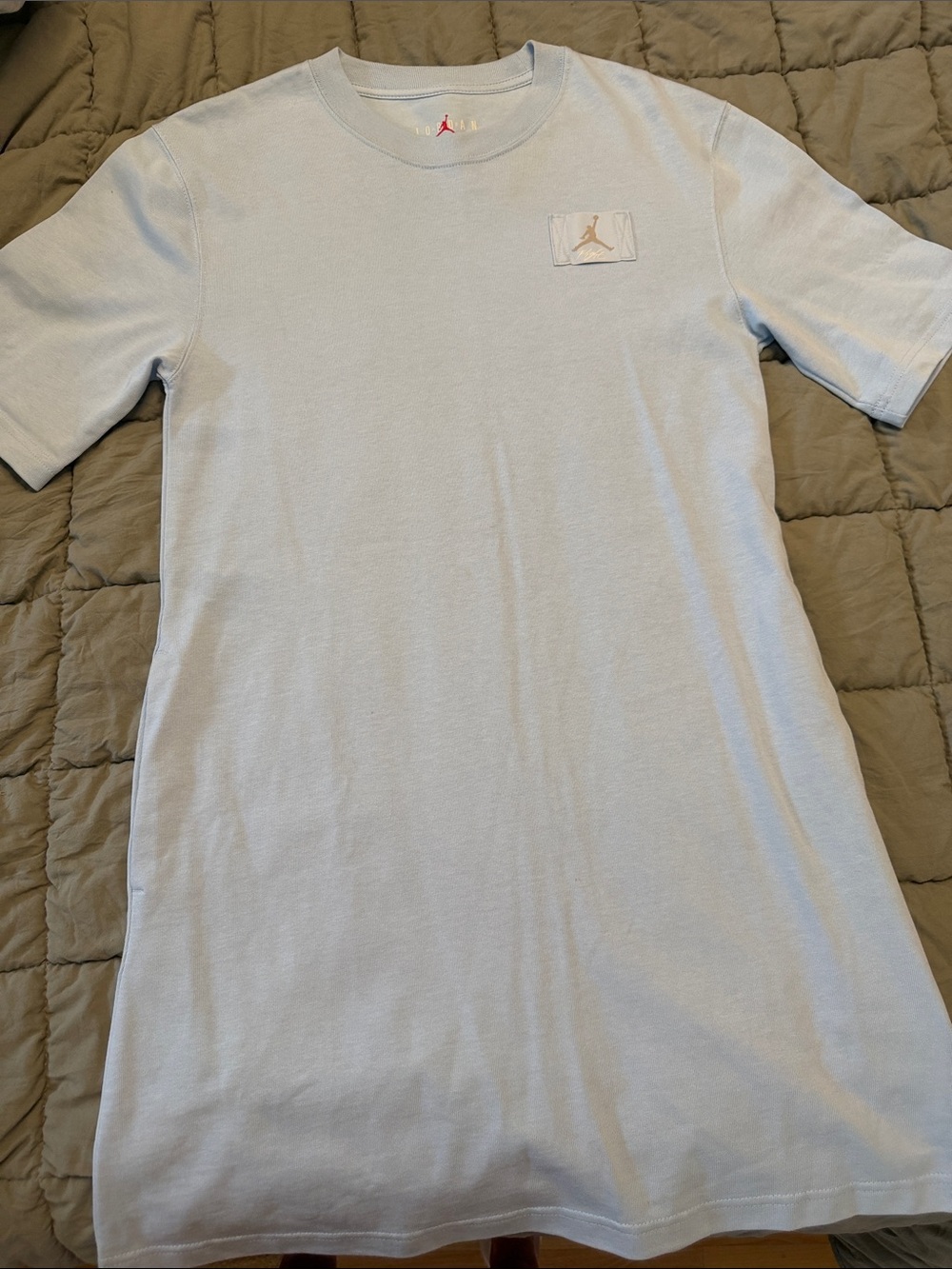 Jordan dress Pale Blue Crewneck cotton with Jumpman Patch